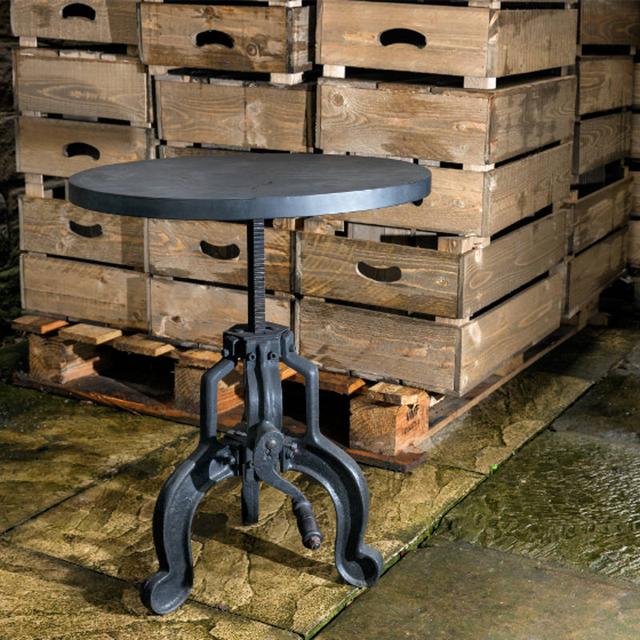 Adjustable Industrial Side Table