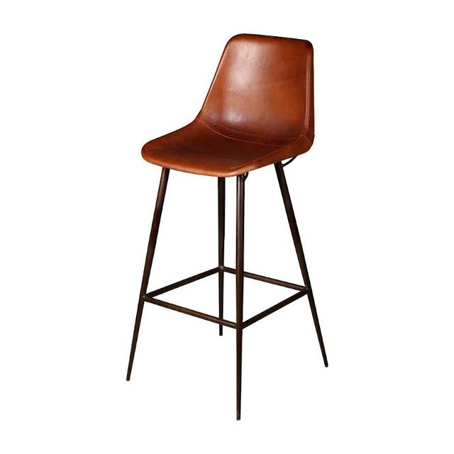 Hudson Bar Stool In Leather