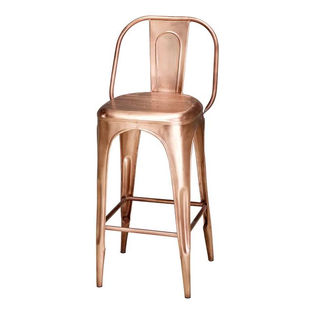 French Cafe Bar Stool, Copper
