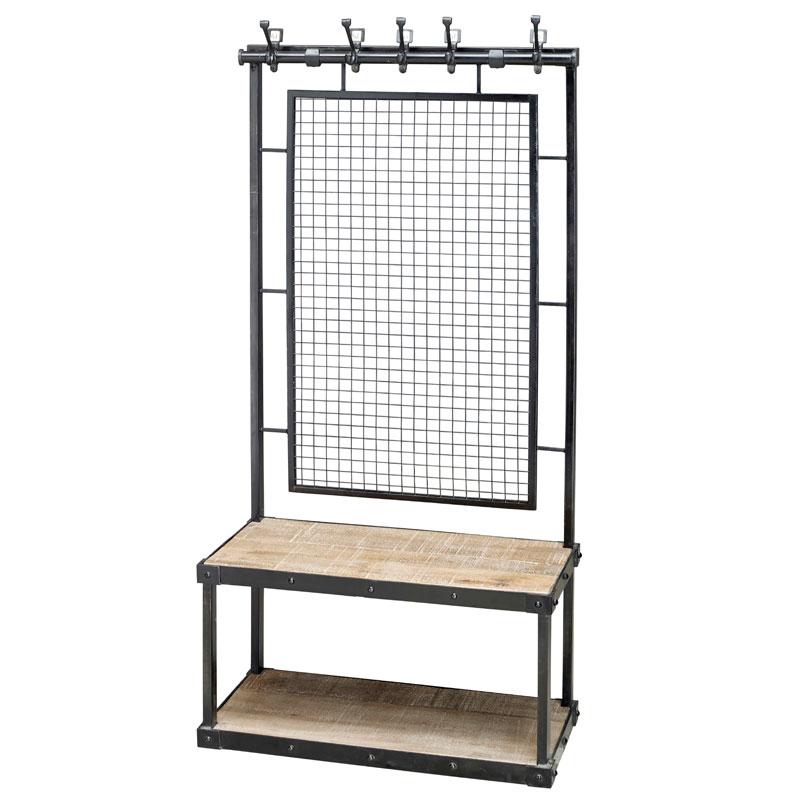 Changing room bench and hooks ATFUVF678