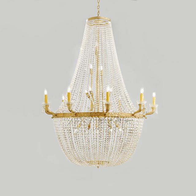 Empire Crystal Ten Arm Chandelier