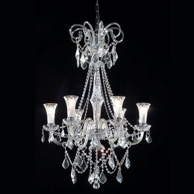 Crystal Six Arm Chandelier