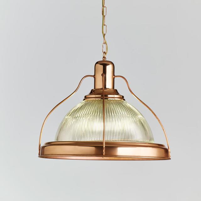 Large Prismatic Pendant, Polished Copper