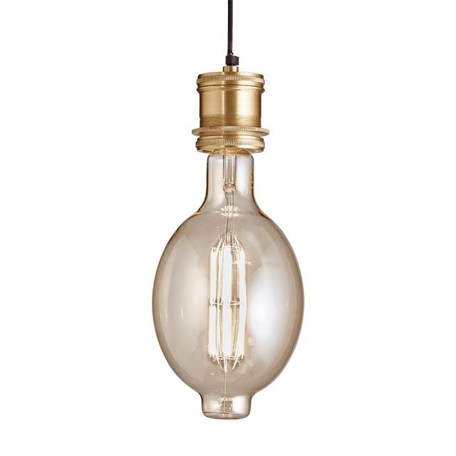 E40 Matt Brass Single Pendant