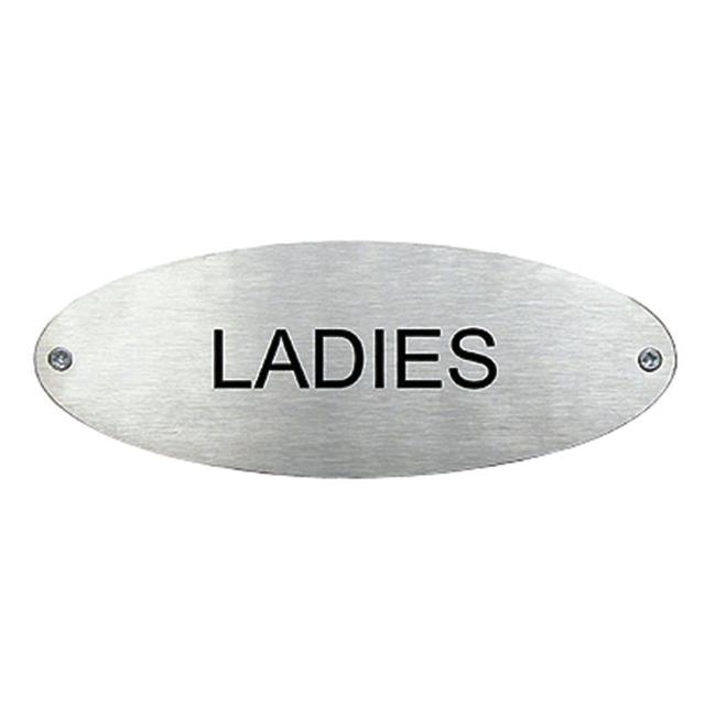Stainless steel ladies sign