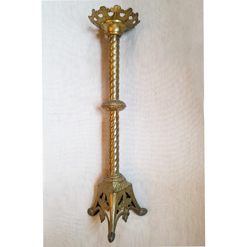 Antique Brass Candlestand Image 1