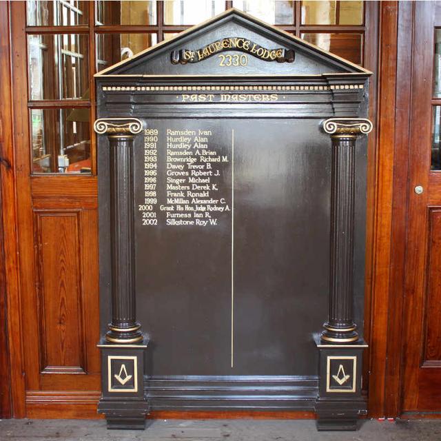 Masonic Honours Board