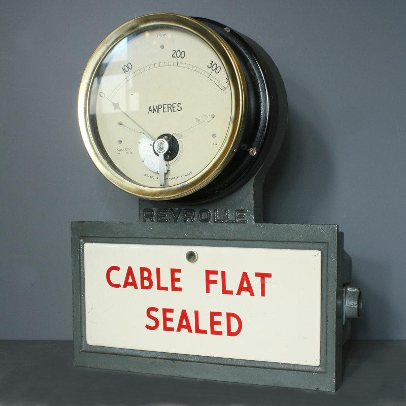 Vintage cast iron electical gauge box Image 1
