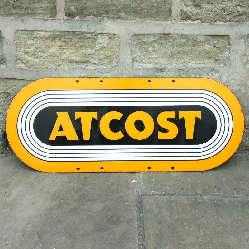 Vintage enamel Atcost sign Image 1