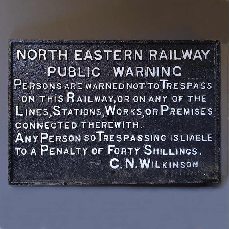 Vintage cast iron railway sign Image 1