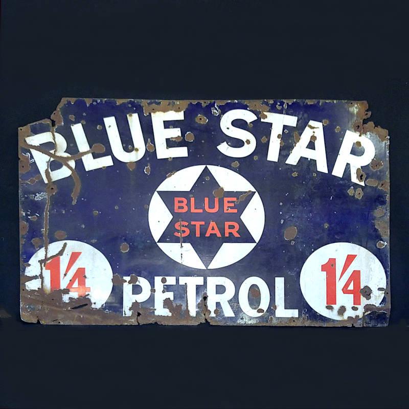 Vintage Blue Star enamel sign Image 1