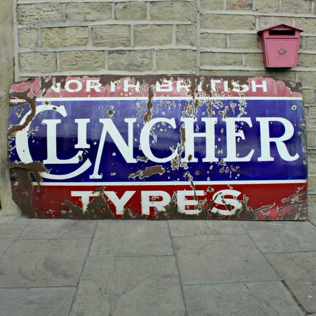 Vintage Tyre Advert Enamel Sign
