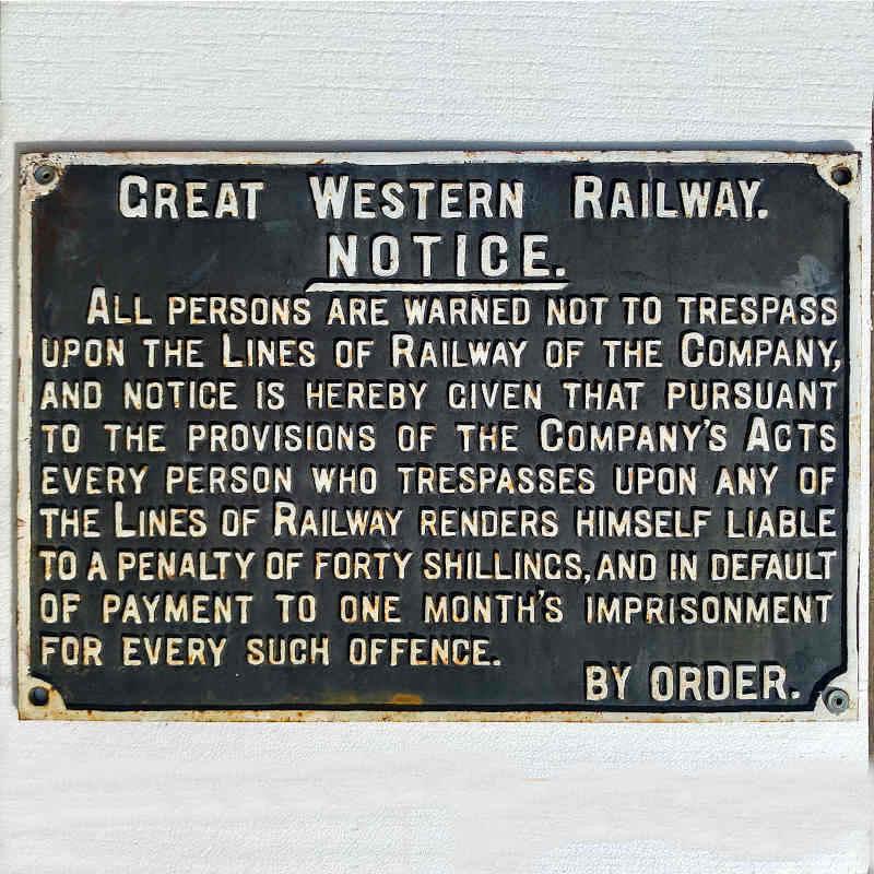 Vintage cast iron railway sign Image 1