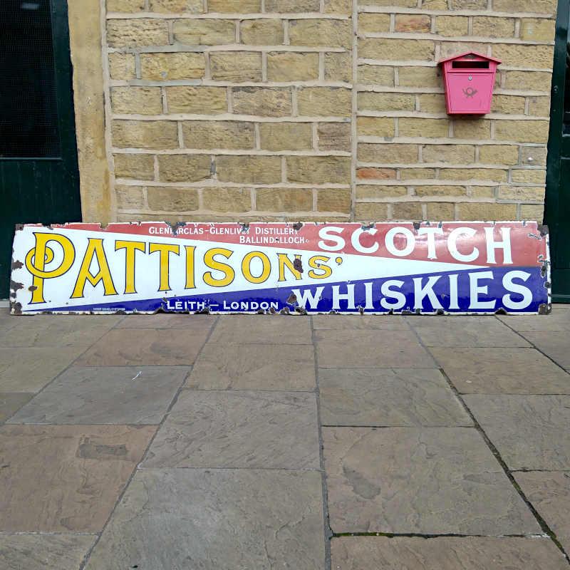 Vintage Scotch Whisky enamel sign Image 1