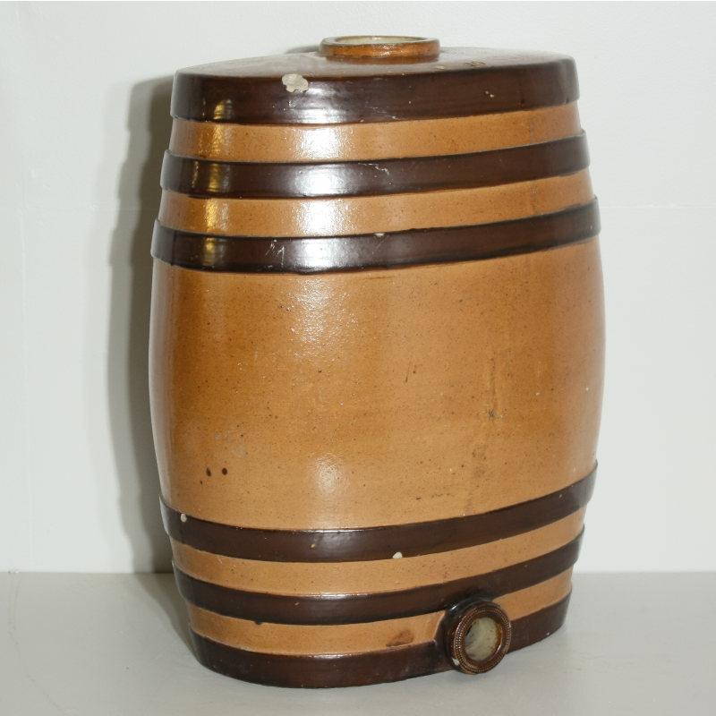 Victorian oval stoneware barrel Image 1