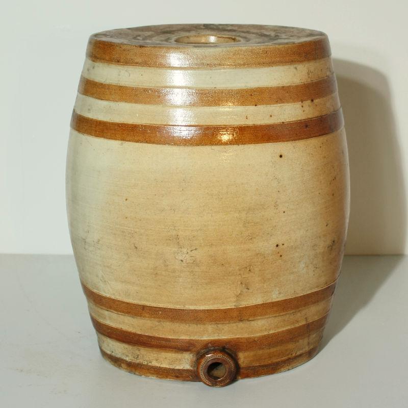 Antique oval stoneware spirit barrel Image 1