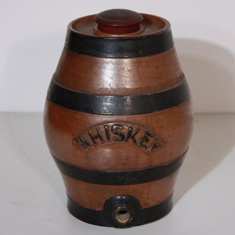 Victorian stoneware whiskey barrel Image 1