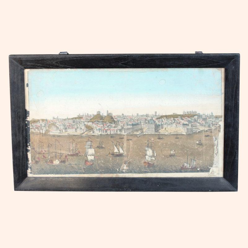 Antique framed Lisbon print Image 1