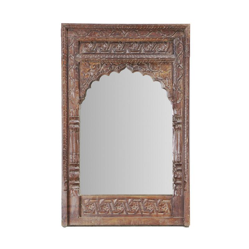 Hardwood framed temple mirror Image 1
