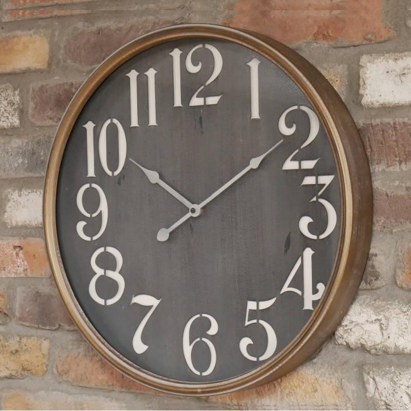 Grey face wall clock Image 1