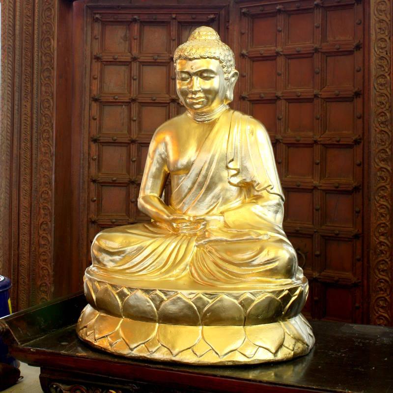 Gold terracotta buddha figure ATVMRSGP785