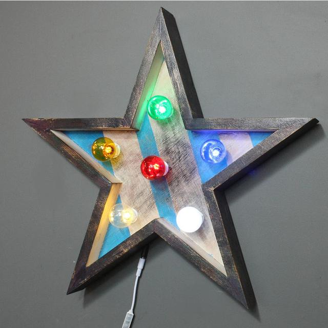 Fairground Star Illuminated With Led Golfball Bulbs