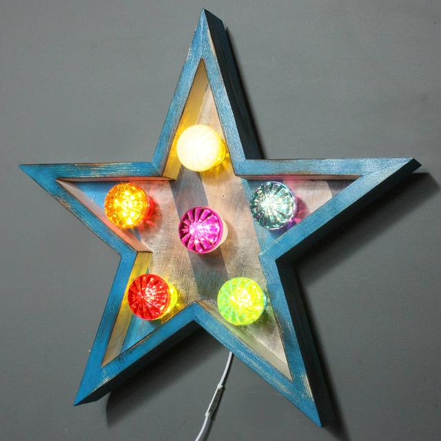 Fairground Star Illuminated With Large Led Bulbs