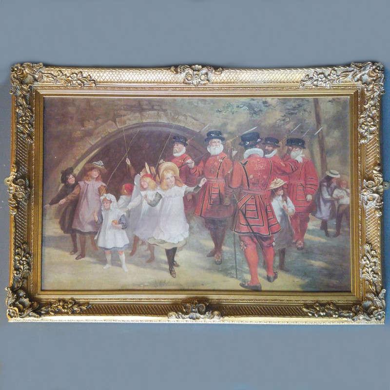 Antique style gilt framed print Image 1