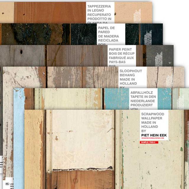 Scrapwood wallpaper by Piet Hein Eek A4 sample sheets