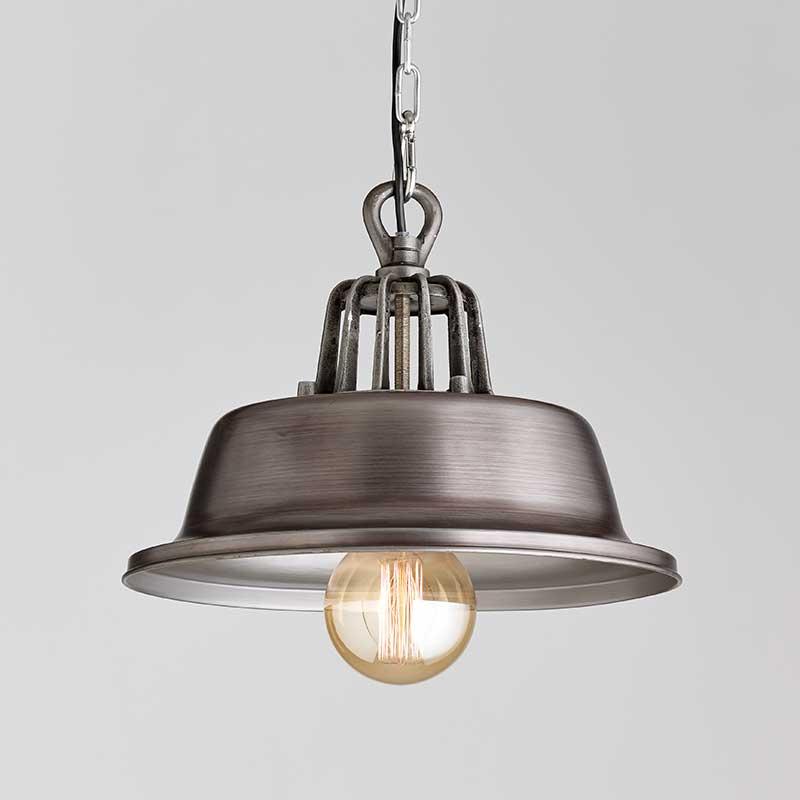 Industrial pendant in polished zinc finish Image 1