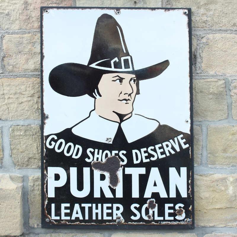 Vintage Puritan Soles enamel sign Image 1