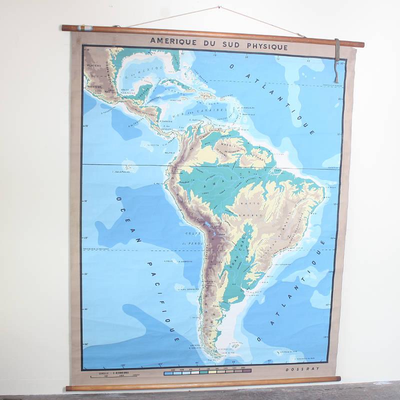 Large vintage French map chart Image 1