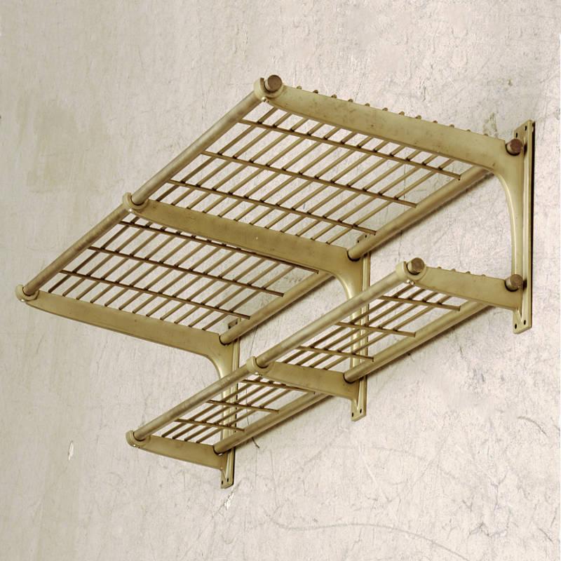 Metro luggage rack, antique brass finish Image 1