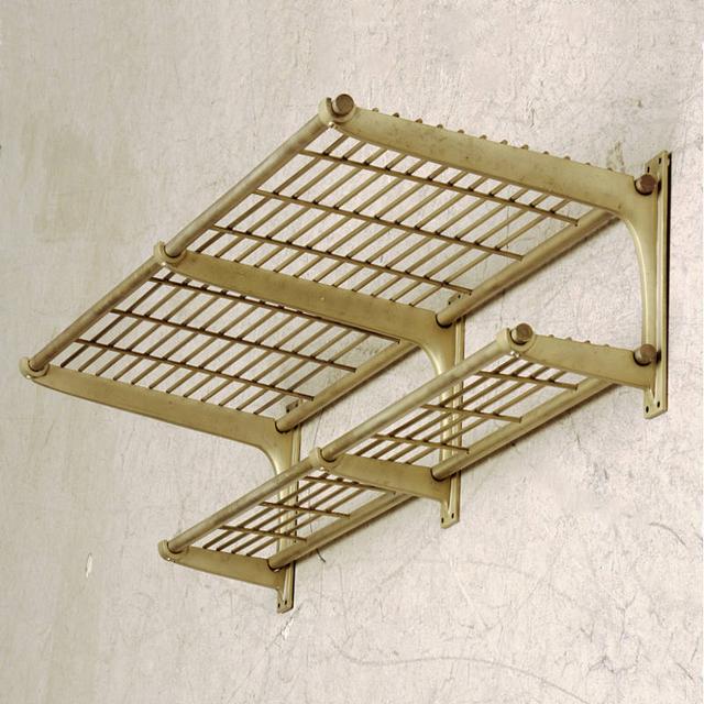 Metro Luggage Rack, Antique Brass Finish