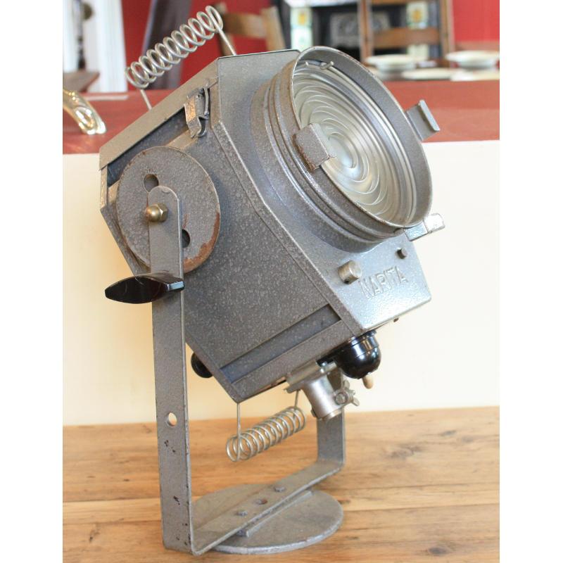 Vintage metal theatre spotlight Image 1