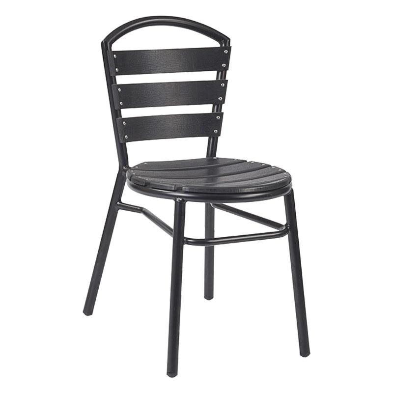 Antibes stacking side chair, black Image 1