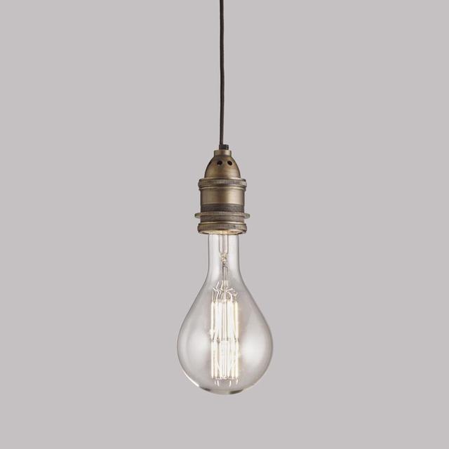 E40 Antique Brass Single Pendant
