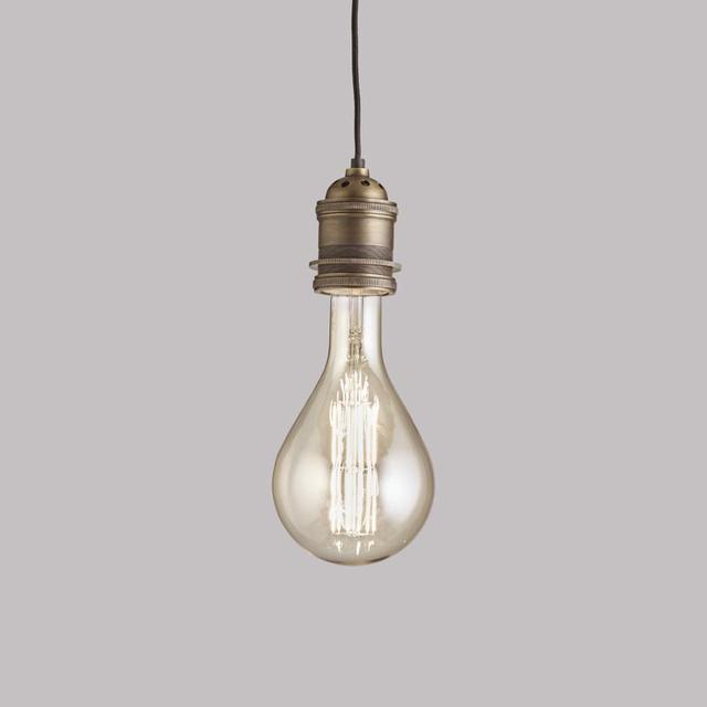 E40 Antique Brass Single Pendant