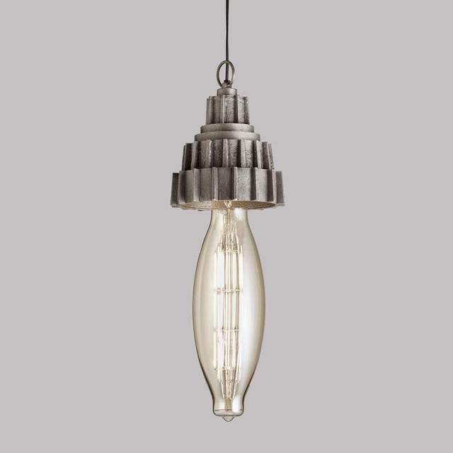E40 Cast Aluminium Cog Single Pendant