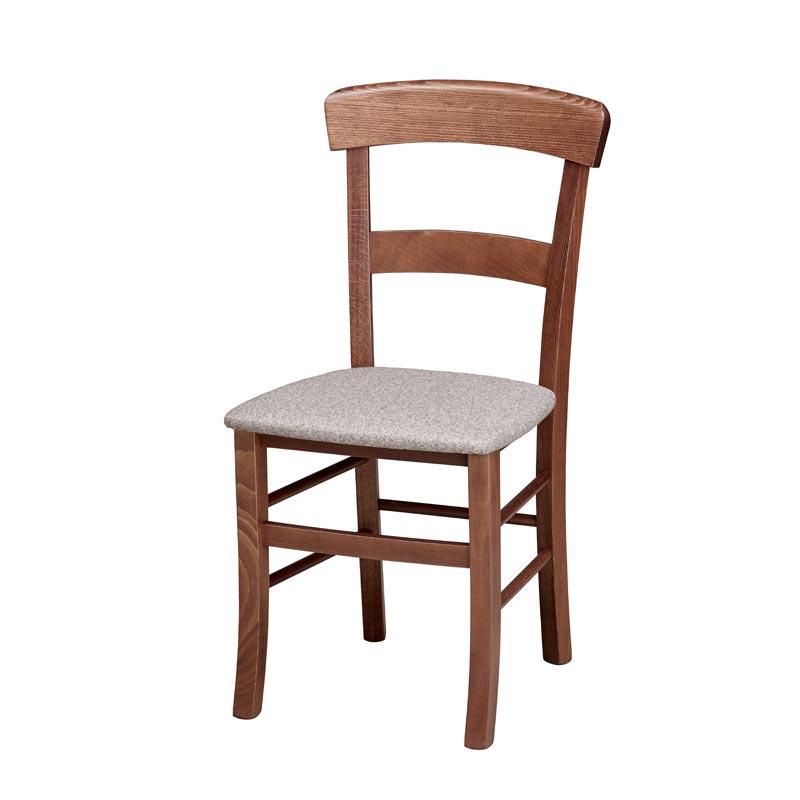 Lazio side chair with upholstered seat