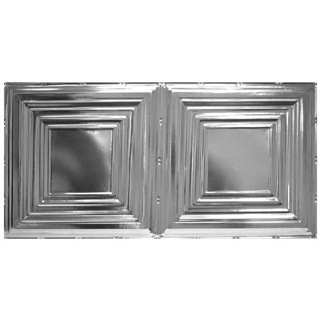 Large geometric metal tile, nail fixing