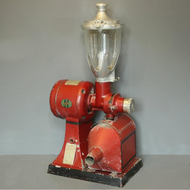 Vintage Coffee Grinder With Glass Hopper