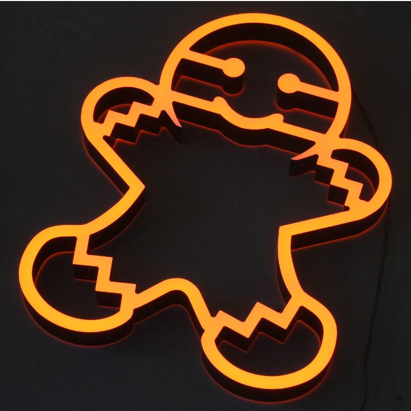 Illuminated gingerbread man sign Image 1