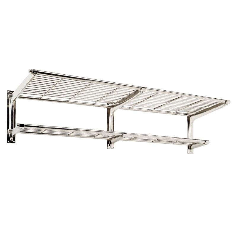 Metro luggage rack, polished nickel finish Image 1