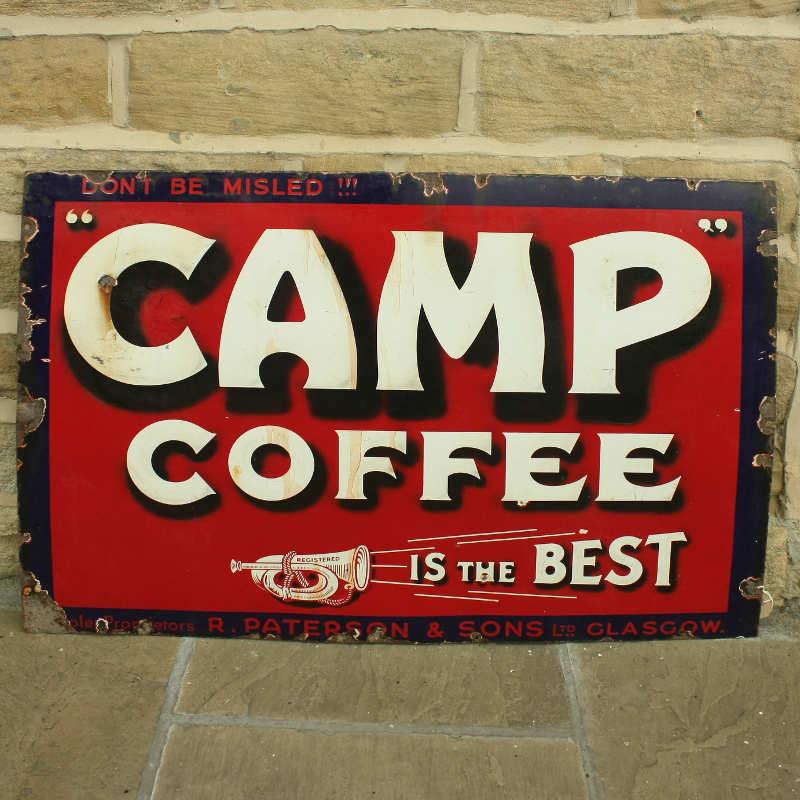 Vintage Camp Coffee enamel sign Image 1