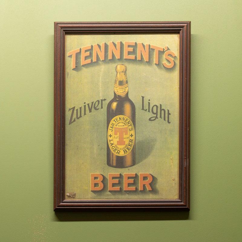 Tennents beer advert framed
