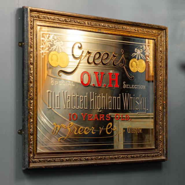 Edwardian Greers Whisky Mirror