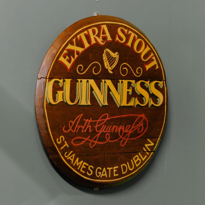 Hand painted Guinness barrel end