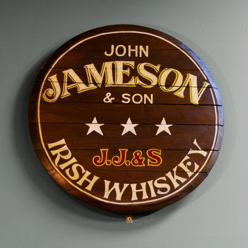 Hand painted Jameson barrel end