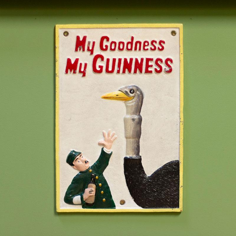 Stout Goodness cast iron sign